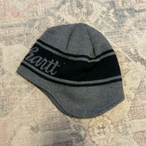 Carhartt Gray and Black Beanie with Script Logo